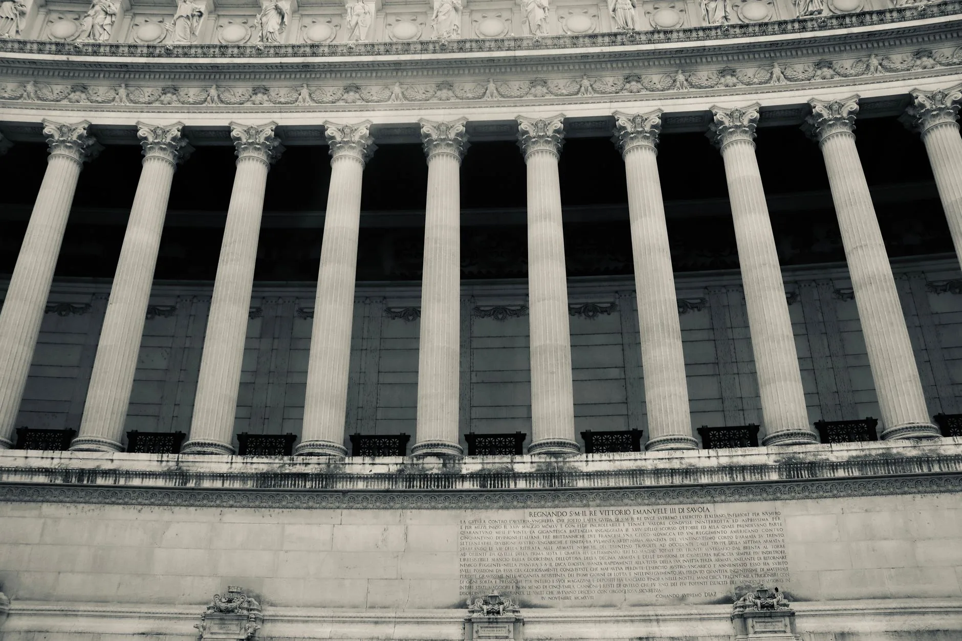 Neoclassical columns on a government building facade.